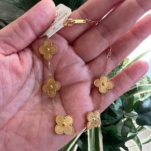 18k Gold Plated Clover Bracelet